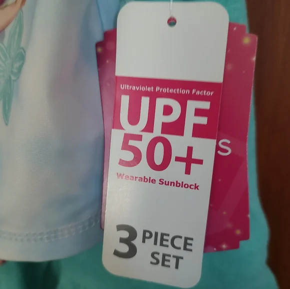 Disney Little Mermaid Girls Aqua Tankini with Ariel Accent - Picture 9 of 10